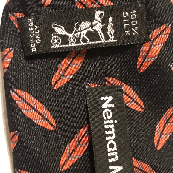 HERMES Tie/ Leaf Print - Picture 6 of 10